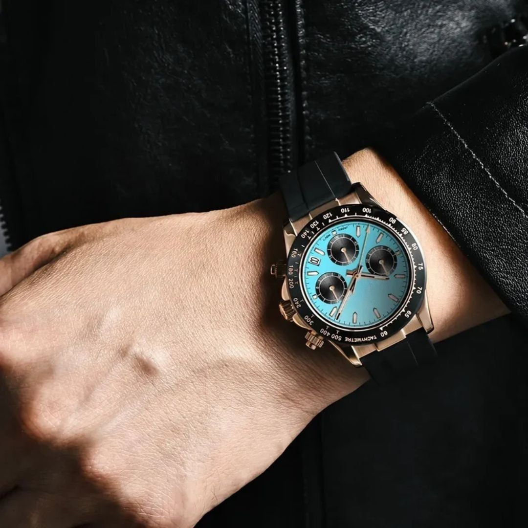 Turquoise Blue with Rubber Band
