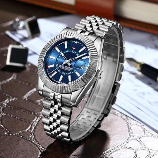 Blue Dial with Jubilee Band