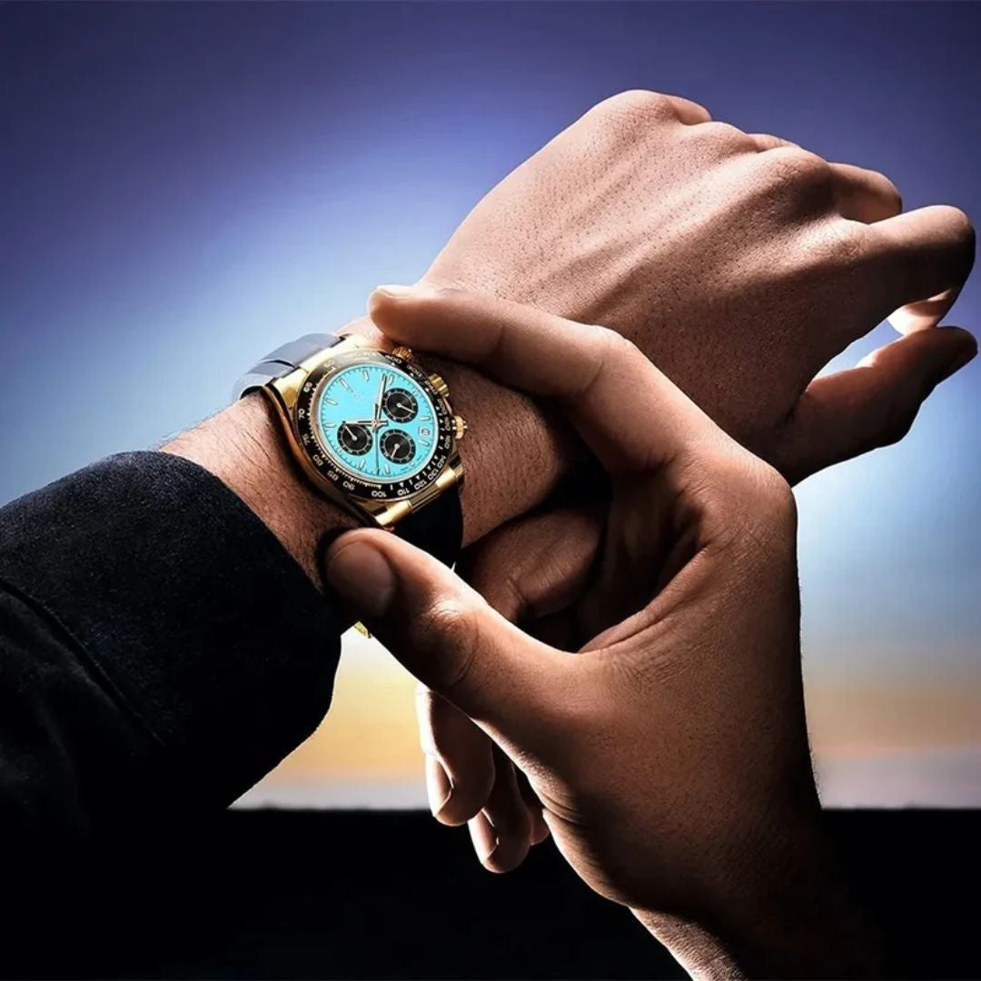 Turquoise Blue with Rubber Band
