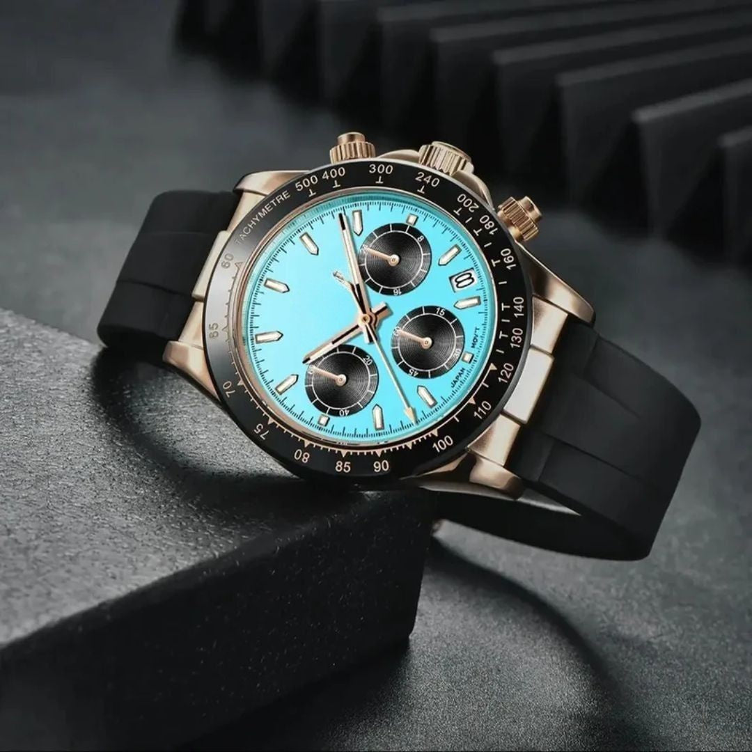Turquoise Blue with Rubber Band