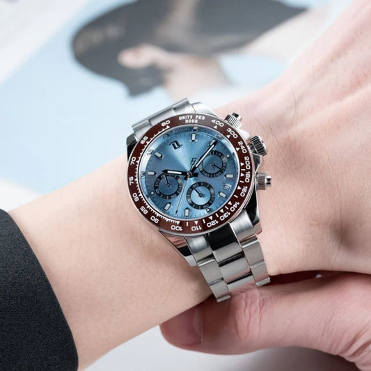 Silver Blue with Oyster Band