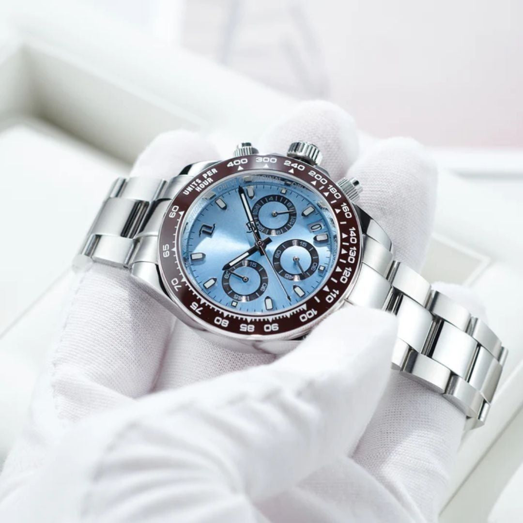 Silver Blue with Oyster Band