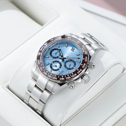 Silver Blue with Oyster Band