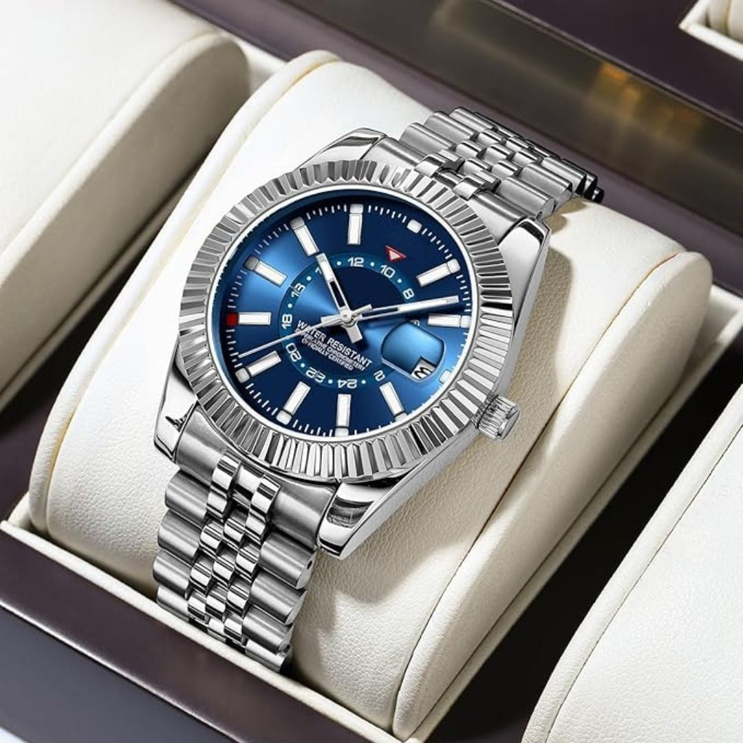 Blue Dial with Jubilee Band