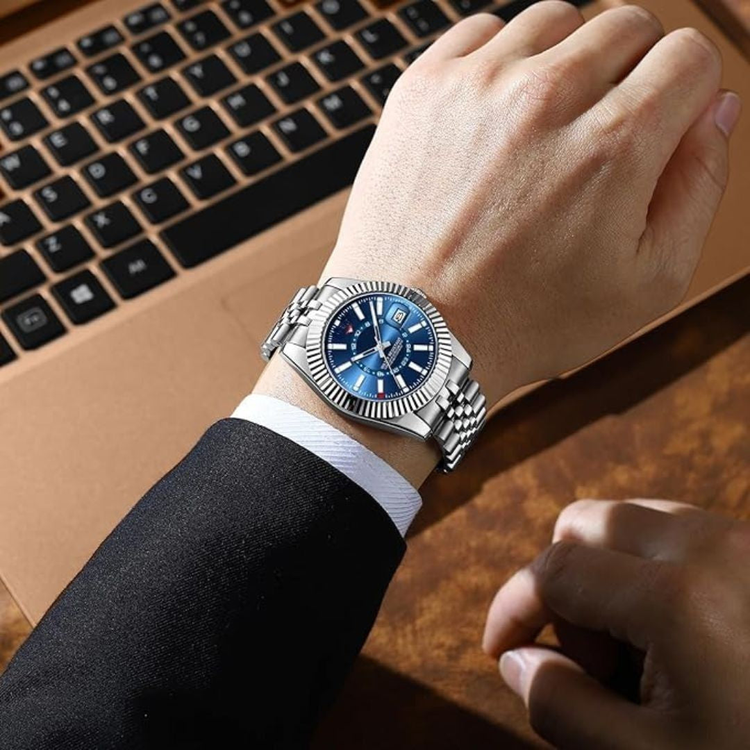 Blue Dial with Jubilee Band